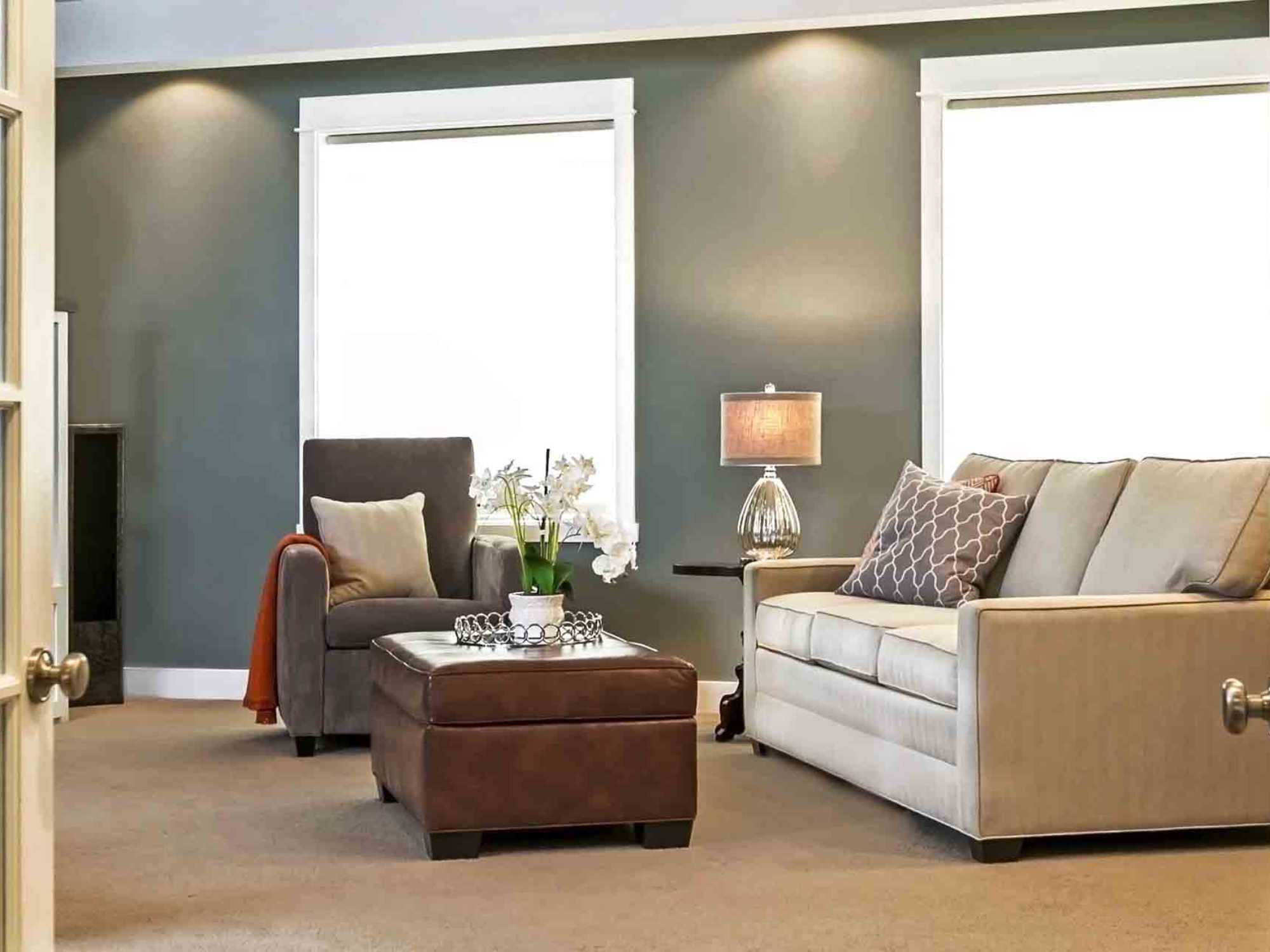 Image of a Stunning Bonus Room in a Home Addition with furniture and double doors in Portland by Creekstone