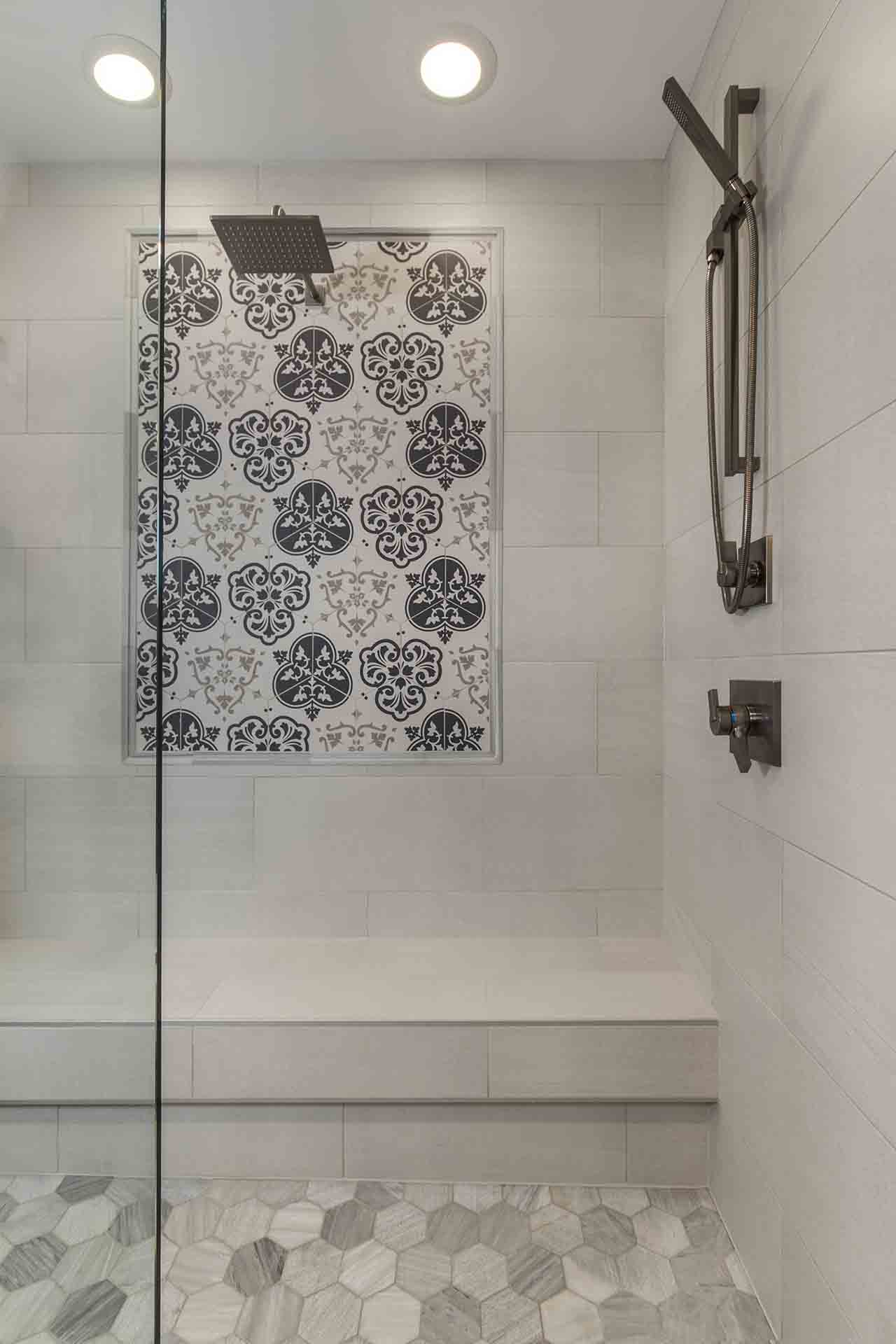 tile work in main shower