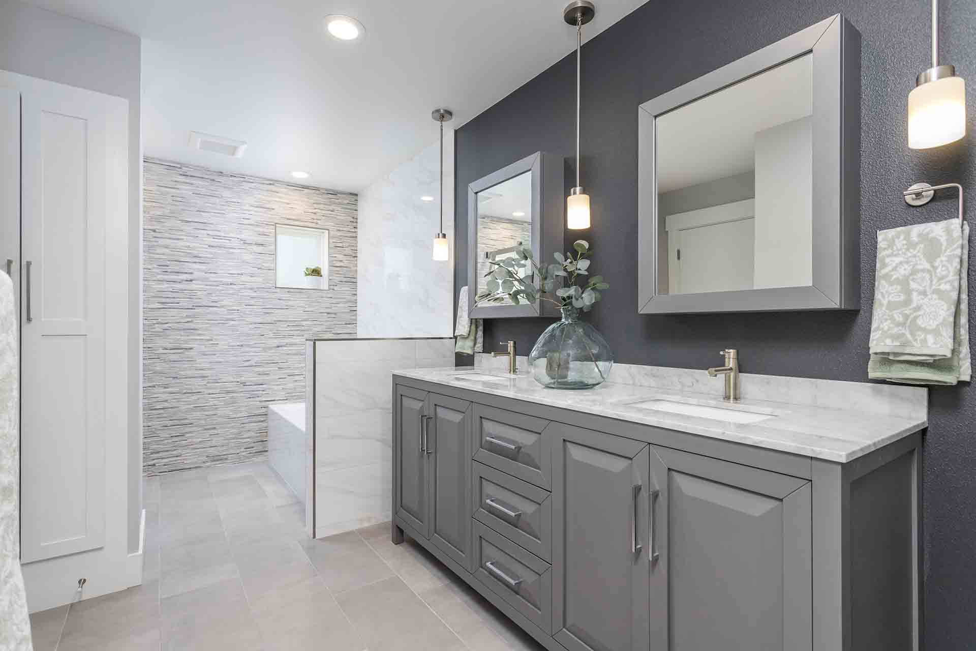 grey bathroom vanity