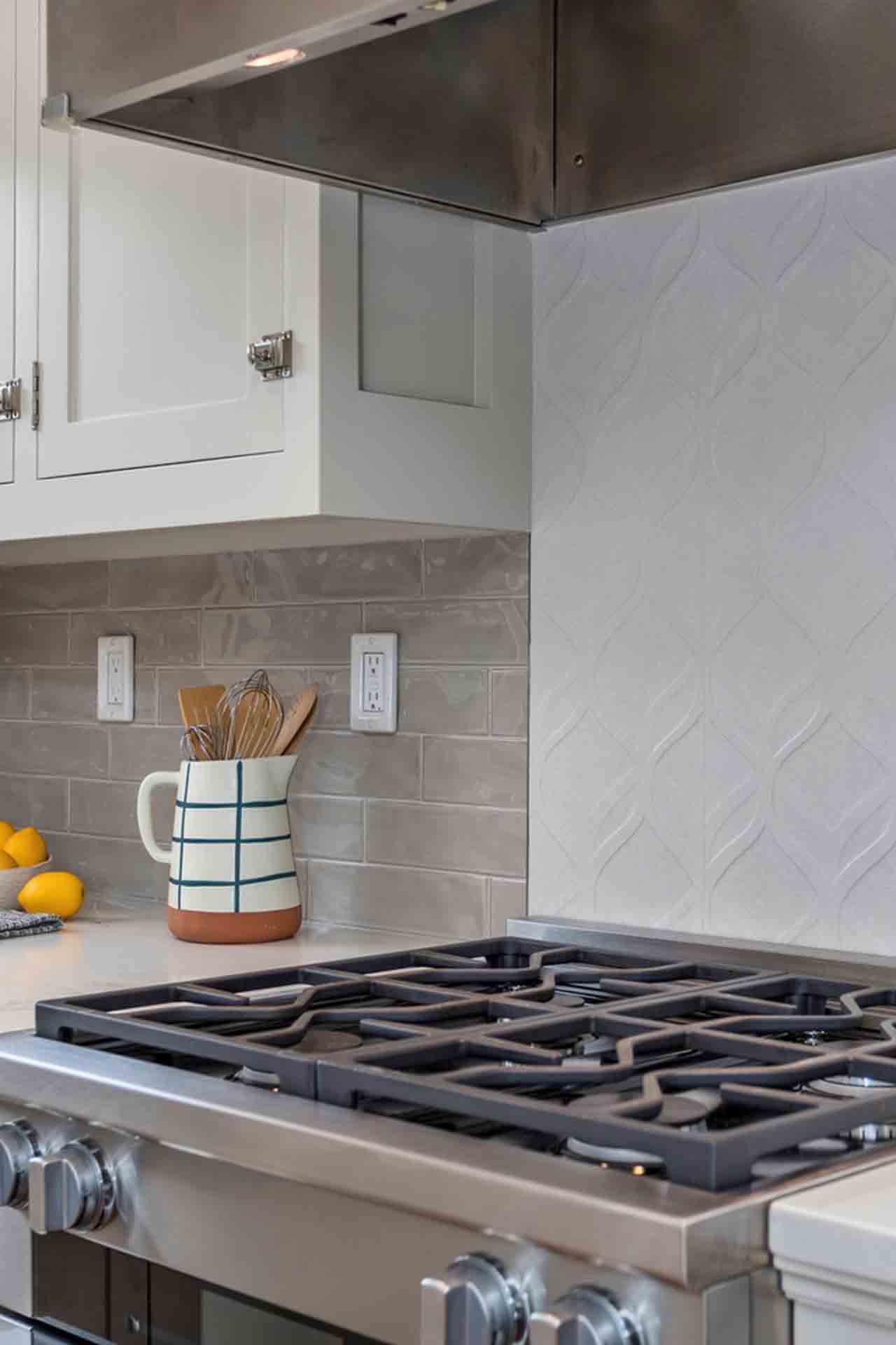 stove and backsplash close-up