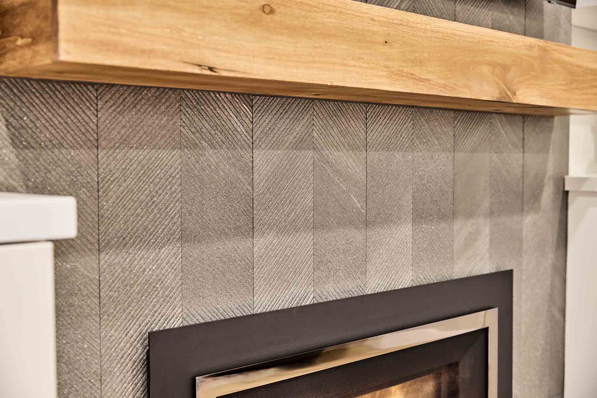 wooden fireplace mantle
