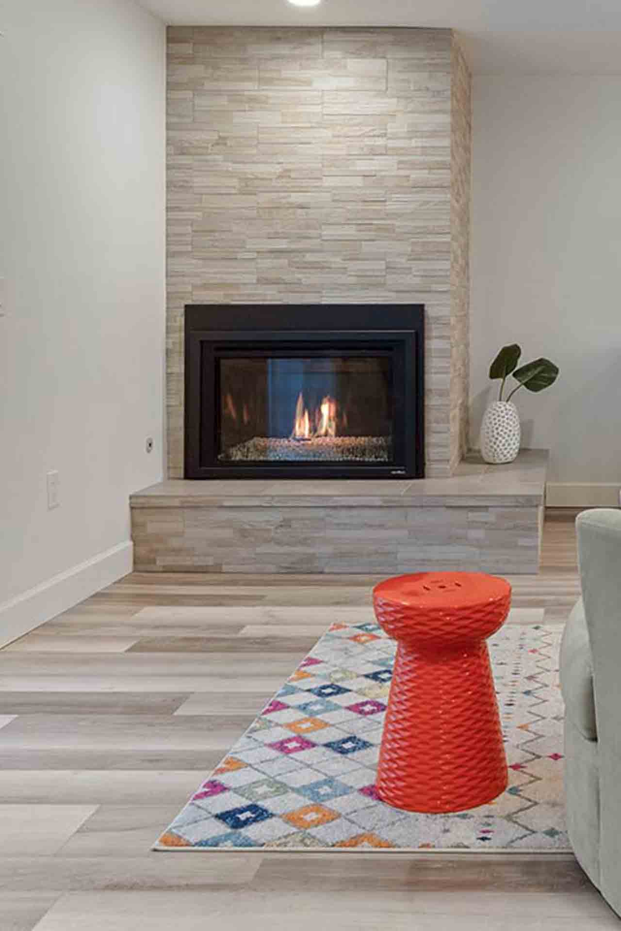 basement fireplace