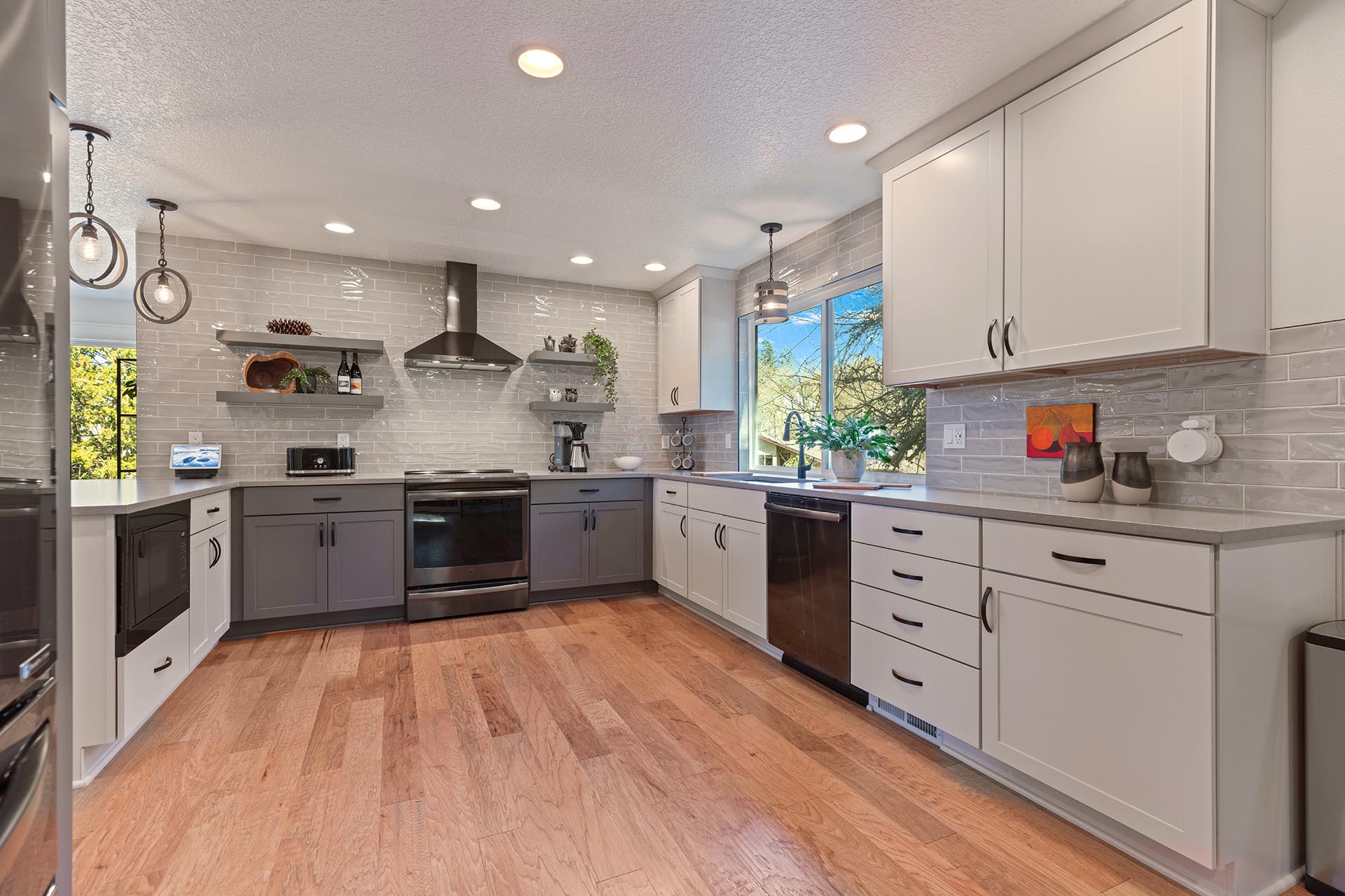 Kitchen looking toward stove