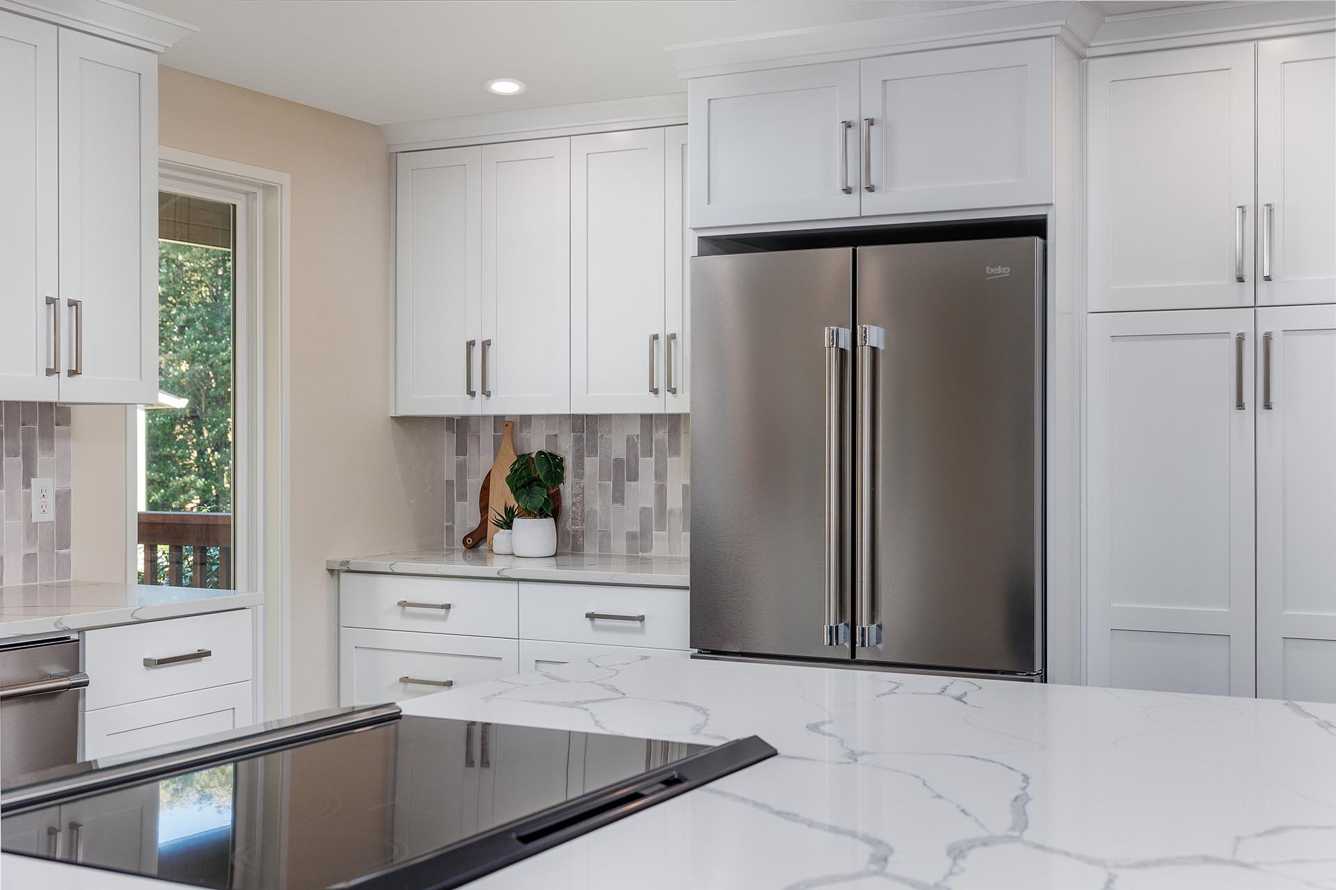 Kitchen Island and Fridge