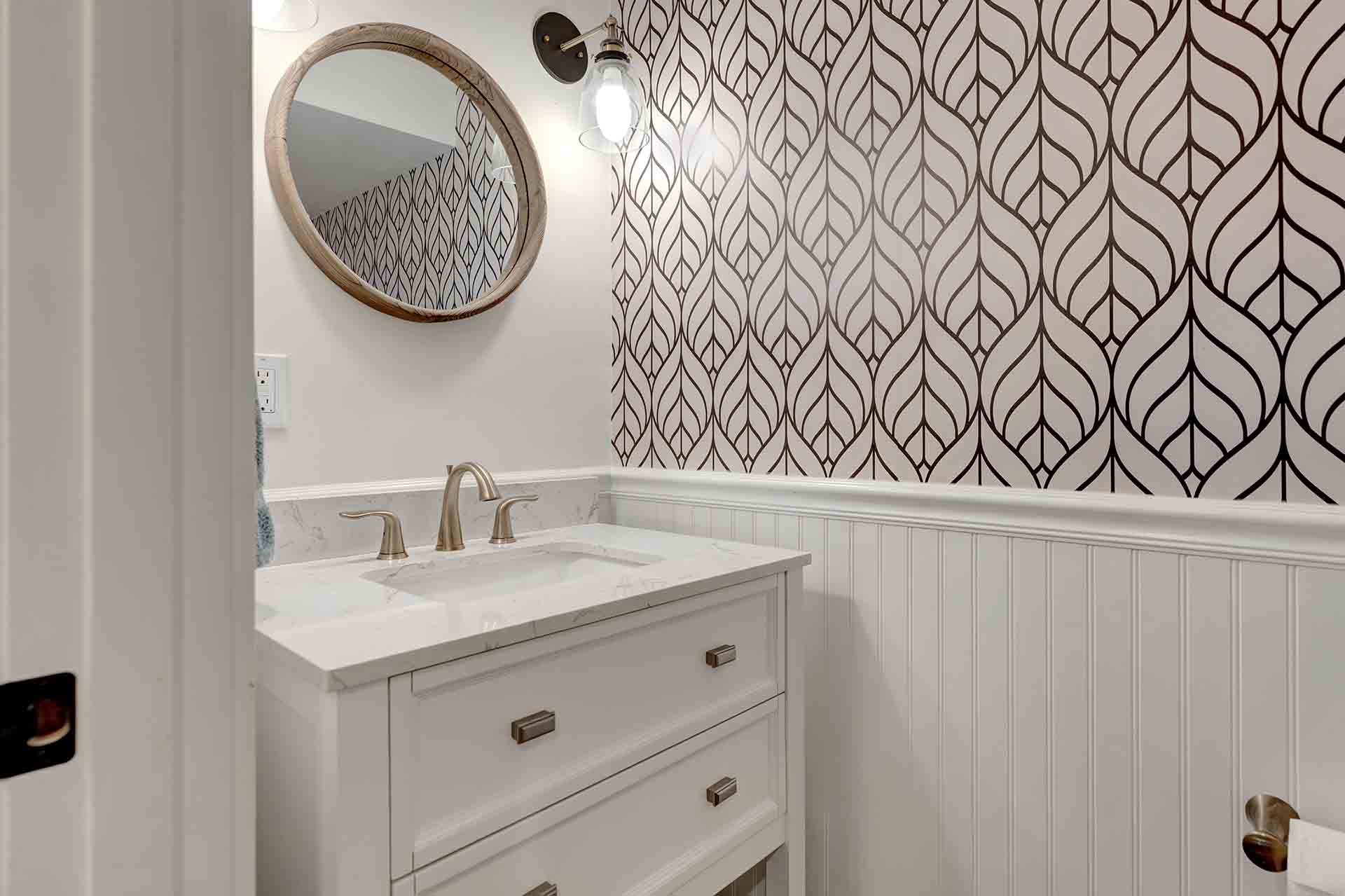 Basement Powder Room Vanity