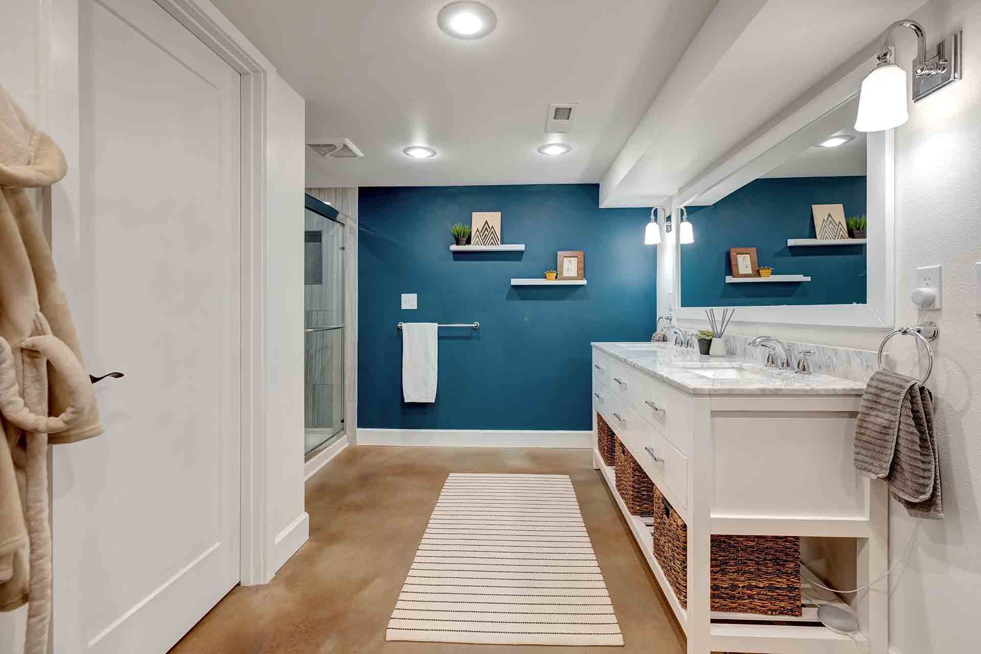 Bathroom Vanity and back wall 