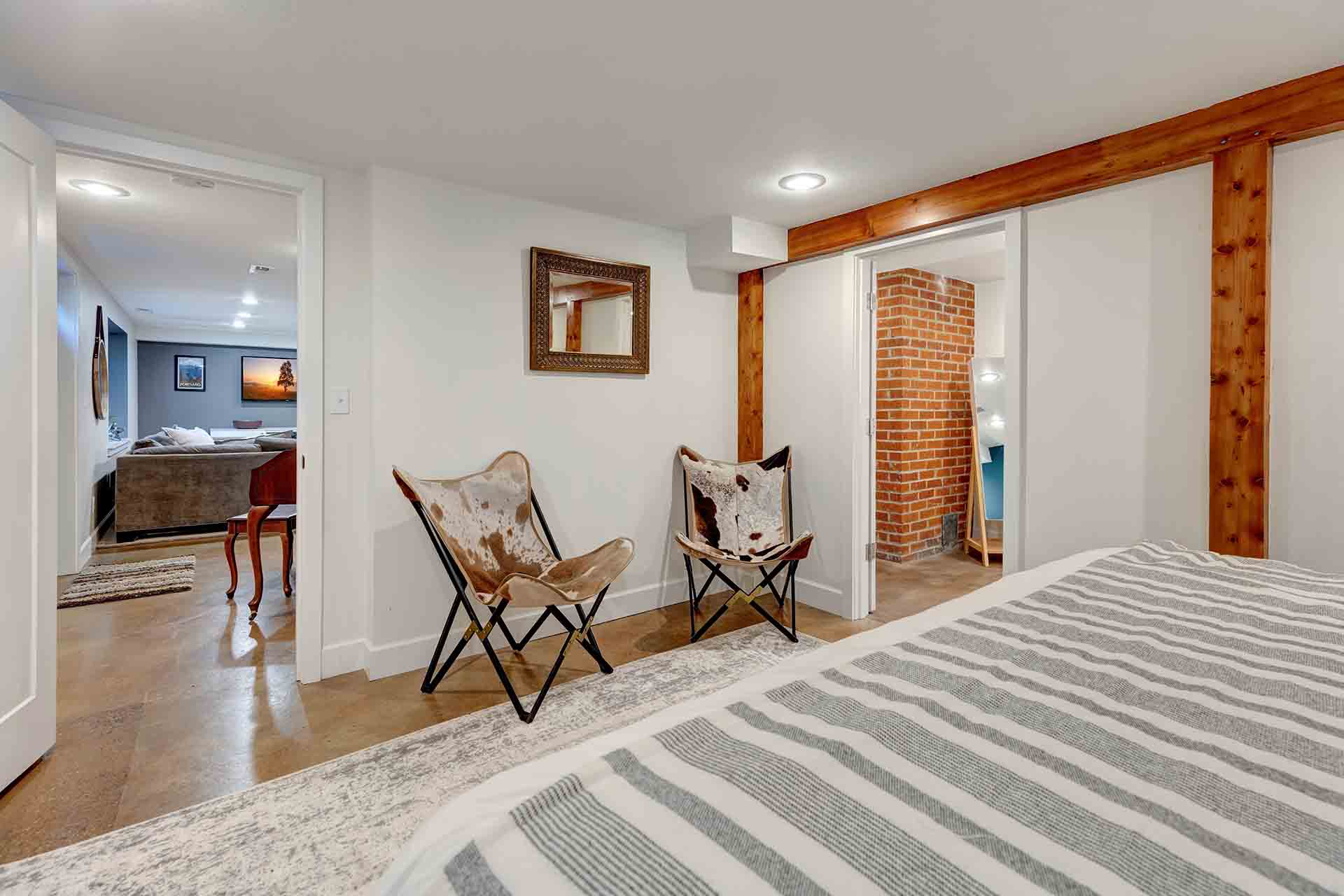 Basement Bedroom Sitting Area